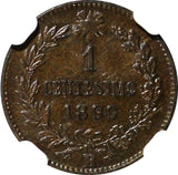 Italy Umberto I Copper 1899 R 1 Centesimo NGC MS64 BN KM# 29 (018)