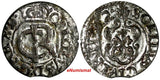 Livonia Riga CARL XI of Sweden Silver 1662 Solidus,Schilling XF KM# 55 (15 026)
