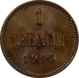 FINLAND Nicholas II Copper 1915 1 Penni  UNC KM#13 RANDOM PICK  (1 COIN)