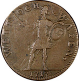 Sweden Emergency Issue Carl XII 1717 1 Daler Wits and Weapons KM# 355 ( 21 183)