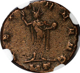 ROMAN.Gallienus AD 253-268  BI Double-Denarius / Rev. SOL,Sun,Globe NGC (001)