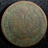 AUSTRIA Franz Joseph I Copper 1861  A 4 Kreuzer KM# 2194 (23 602)