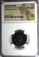 Roman Empire Maximinus II, AD 310-313 BI Reduced Nummus NGC Ch AU (004)