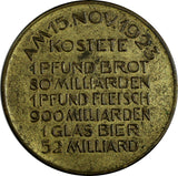 Germany Hyperinflation Medal November 15, 1923 German People Suffering (18 313)