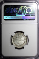RUSSIA Nicholas II Silver 1915 BC 20 KOPECKS NGC MS62 Y# 22a.2 (037)