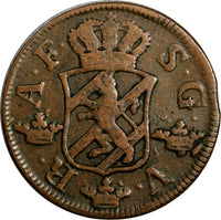 Sweden Adolf Frederick Copper 1768 2 Ore, S.M.Low Mintage-168,000 KM# 461(15227)