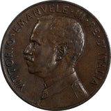 Italy Vittorio Emanuele III Bronze 1915 R 5 Centesimi KM# 42 (20 320)