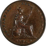 Great Britain William IV Copper 1836 Farthing XF/aUNC KM# 705 (19 370)