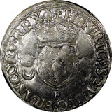 France Henry II Silver 1550 F 12 Deniers/1 Douzain Angers Mint  26mm Dup-997 (5)