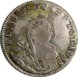 Poland Germany EAST PRUSSIA Elizabeth Silver 1761 1/3 Thaler RARE ch.VF (851)
