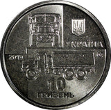 UKRAINE 2019 10 Hryven KrAZ-6322 "Soldier"  30mm GEM BU RANDOM PICK (1 Coin)