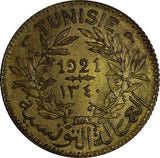 Tunisia 1340 (1921) 1 Franc Chambers of Commerce  UNC Toned  KM# 247 (19 347)