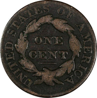 US Copper 1827 Coronet Head Large Cent 1C (17 074)