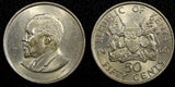 KENYA Mzee Jomo Kenyatta Copper-Nickel 1966 50 Cents UNC KM# 4 (24 123)