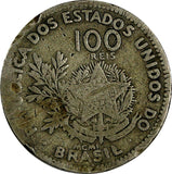 Brazil Copper-Nickel 1901 100 Reis Liberty KM# 503 (18 068)