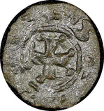 SICILY Italian states Manfred (1258-1266) Billon 1 Denaro Minted in Messina (45)