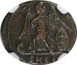 Roman Constantinian AD 330-340 AE3/4 NUMMUS NGC / Constantinopolis/Victory (65)
