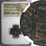 ROMAN.Diocletian AD 284-305 AE Post-Ref.Radiate Rev.Victory on Globe NGC (007)