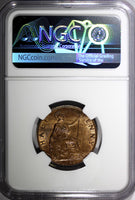 Great Britain Edward VII 1902 1/2 Penny HIGH SEA LEVEL NGC MS63 BN KM# 793.2 (9)