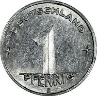 Germany - Democratic Republic GDR Aluminum 1953 E 1 Pfennig KM# 5 (17 288)