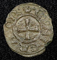 ITALY, Kingdom of Sicily. Henry VI and Constance. 1194-1197. BI Denaro (22 603)