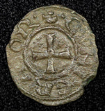 ITALY, Kingdom of Sicily. Henry VI and Constance. 1194-1197. BI Denaro (22 603)