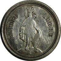 Callao,Peru,Silver Proclamation Medal,1862 City of Callao. Fonrobert-9194(17026)