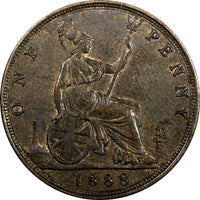 Great Britain Victoria (1837-1901) 1888 1 Penny Toned KM# 755 (20 573)