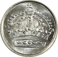 Sweden Gustaf VI SILVER 1957 10 Öre GEM BU COIN  KM# 823 (22 097)