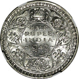 India-British George VI Silver 1943 (B) 1/2 Rupee DOT NGC MS61 KM# 552 (002)