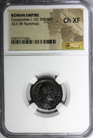 Roman Empire Constantine I AD 307-337 AE3 BI Nummus  NGC Ch XF (026)