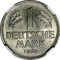 Germany-Federal Republic 1969 F 1 Mark Stuttgart NGC MS67 TOP GRADED KM# 110(08)