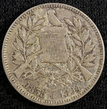 Guatemala Silver 1894 H 2 Reales 24 mm Heaton Mint Nice Toned KM# 167 (23 196)