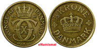 Denmark Christian X 1926 HCN;GJ 1/2 Krone KEY DATE Mintage-716,00  KM# 831.1 (1)