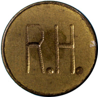 COSTA RICA Brass Rohrmoser Hermanos Token "R.H."Engraved Both Sides 18 mm SCARCE