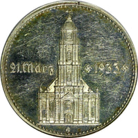 Germany-Third Reich Silver PROOF 1934-G 2 Reichsmark ANACS PF60 KM# 81 (56)