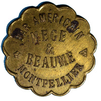 FRENCH EMERGENCY COIN Montpellier (34) Bar Americain.Mege et Beaume. 20 centimes