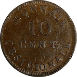 French States ANTWERP Napoleon I Bronze 1814 R 10 Centimes SCARCE KM# 5.3 (235)