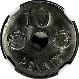 Finland Iron 1944 10 Penniä NGC MS64 WWII Issue 1 GRADED HIGHEST KM# 34.1 (008)