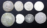 FRANCE LOT OF 14 MEDIEVAL COINS most are silver. (22 373)