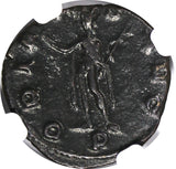 ROMAN.Gallienus AD 253-268  BI Double-Denarius/ Pax,The Goddess of Peace NGC (5)