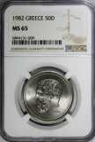 Greece 1982 50 Drachmes NGC MS65 Solon the Archon of Athens KM# 134 (009)