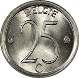 Belgium Baudouin I Copper-Nickel 1964 25 Centimes Dutch text GEM BU KM# 154 (49)