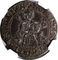 ITALY Naples Robert D'anjou Silver (1309-43) 1 Gigliato NGC XF DETAILS (13)