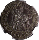 ITALY Naples Robert D'anjou Silver (1309-43) 1 Gigliato NGC XF DETAILS (13)