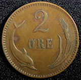 Denmark Christian IX Bronze 1902 VBP 2 Ore  KM# 793.2 (23 773)