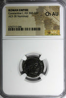 Roman Empire Constantine I AD 307-337 AE3 BI Nummus  NGC Ch AU (046)