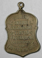 ARGENTINA 1931 CATHEDRAL CONSECRATION MEDAL .San Geronimo Norte, 23 x 39 mm.