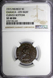 Mexico-Revolutionary Provisional OAXACA 1915 5 Centavos NGC XF40 BN KM# 719 (20)