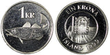 Iceland 1999 1 Krona Magnetic UNC /BU 21.5mm KM# 27a RANDOM PICK ( 1 COIN )